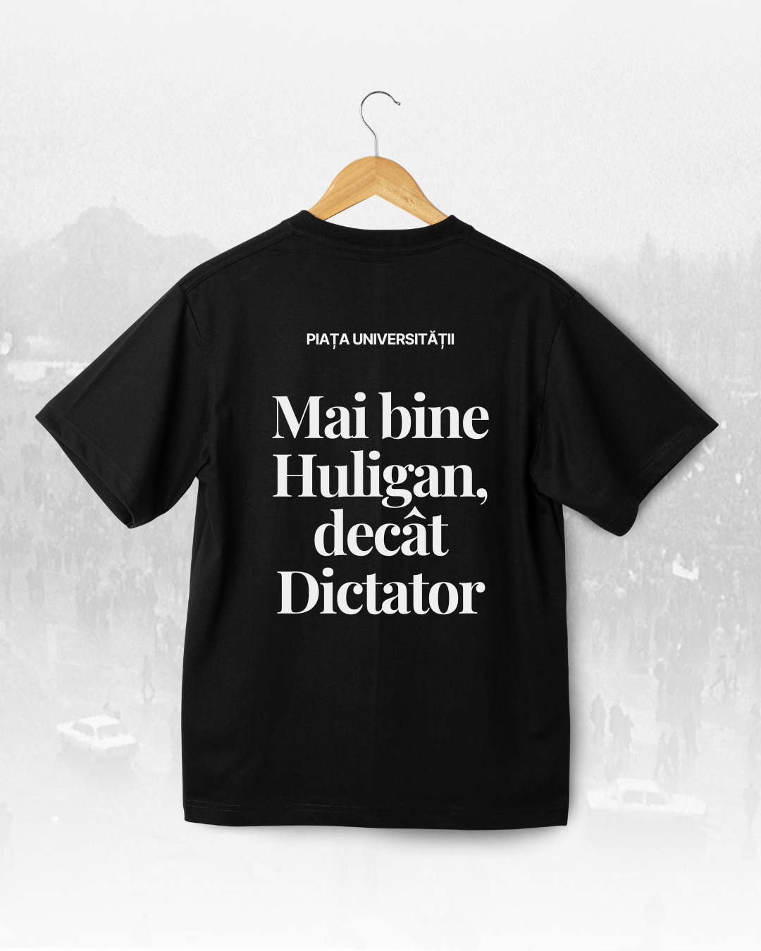 Tricou bumbac "Mai bine Huligan, decât Dictator"