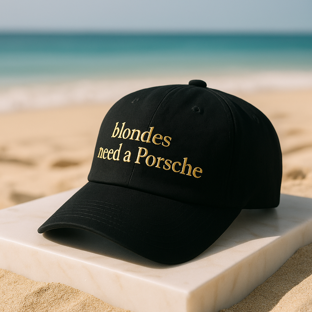 blondes need a Porsche 100% Cotton Guilty Rich Cap