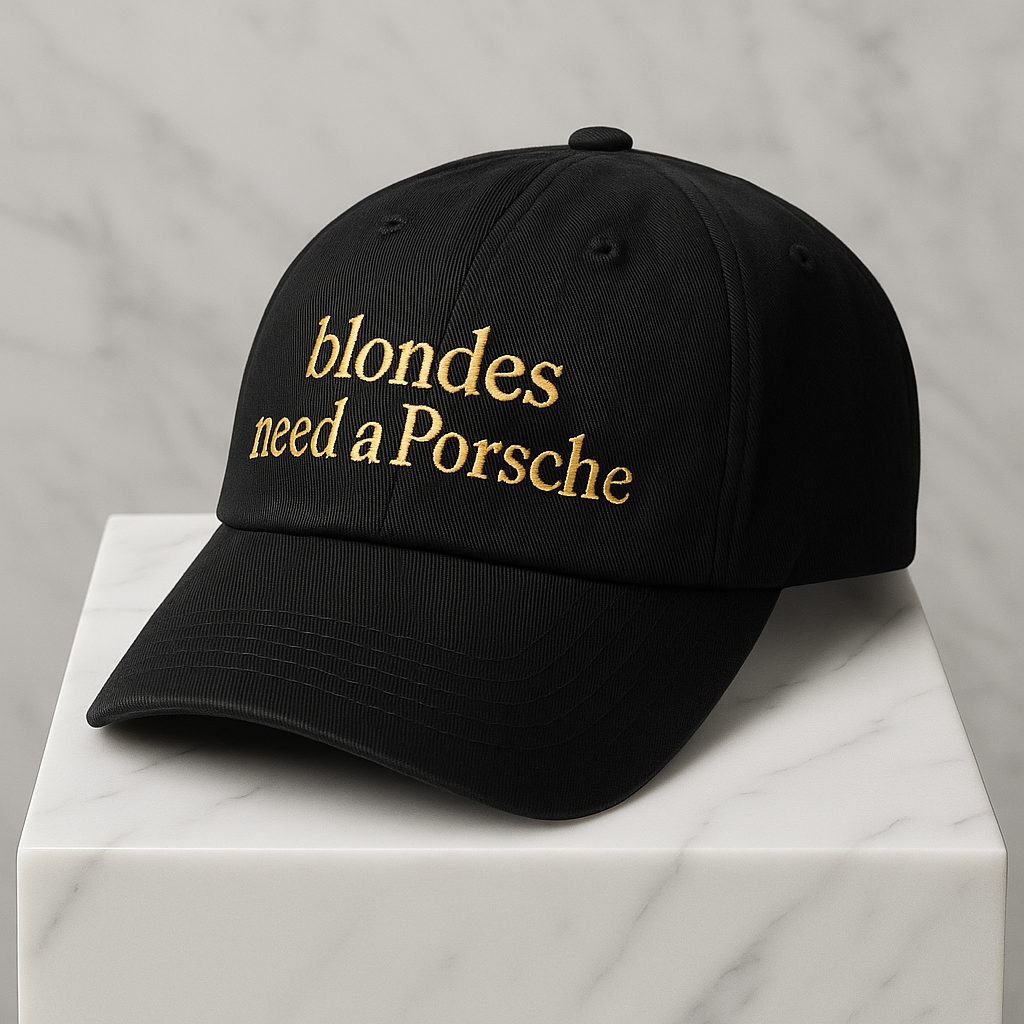 blondes need a Porsche 100% Cotton Guilty Rich Cap