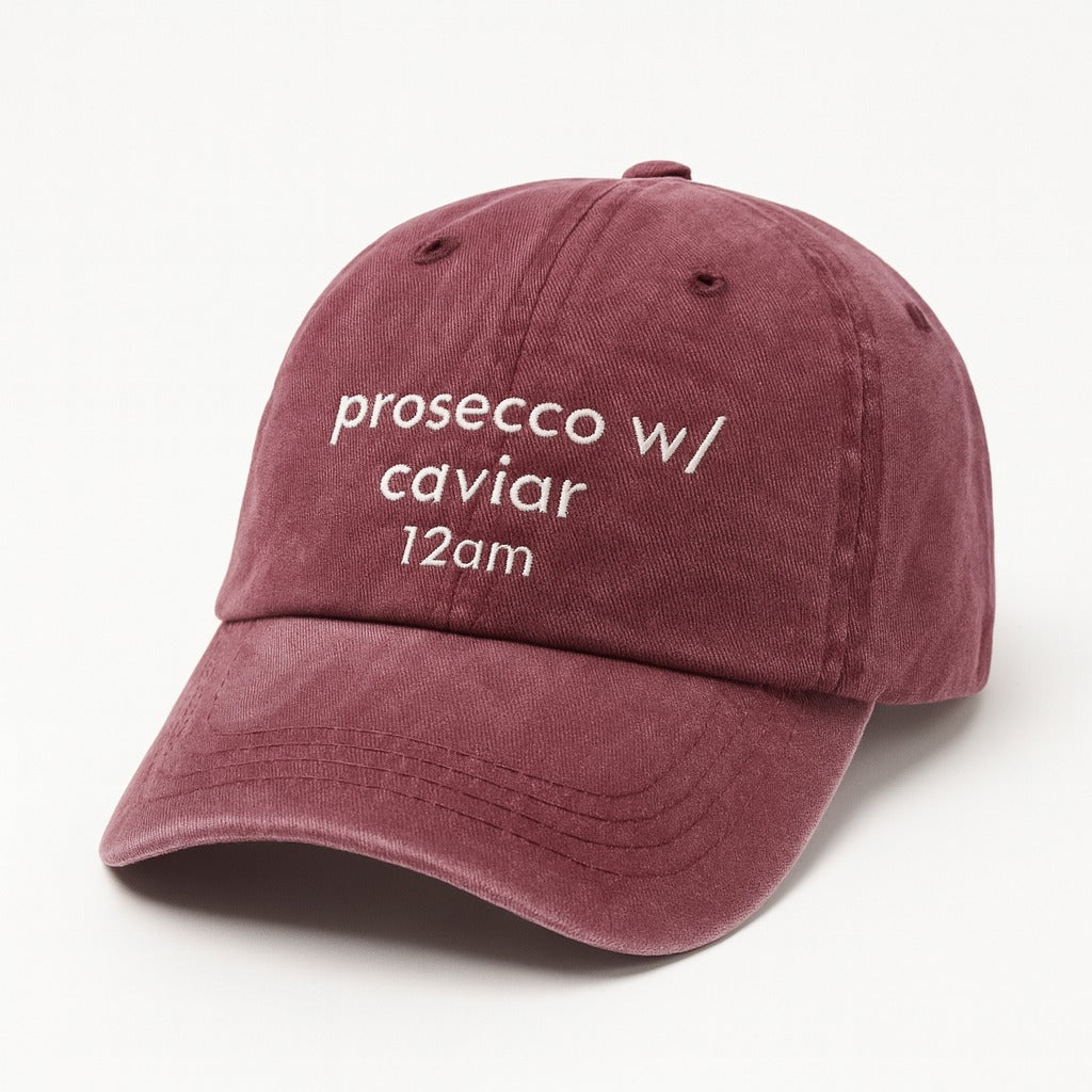 "prosecco w/  caviar 12am" 100% Bumbac Spălat - Guilty Rich